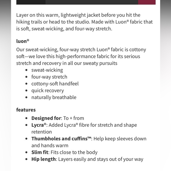 Lululemon Define Jacket in Sapphire Blue Size 10 - Picture 12 of 12